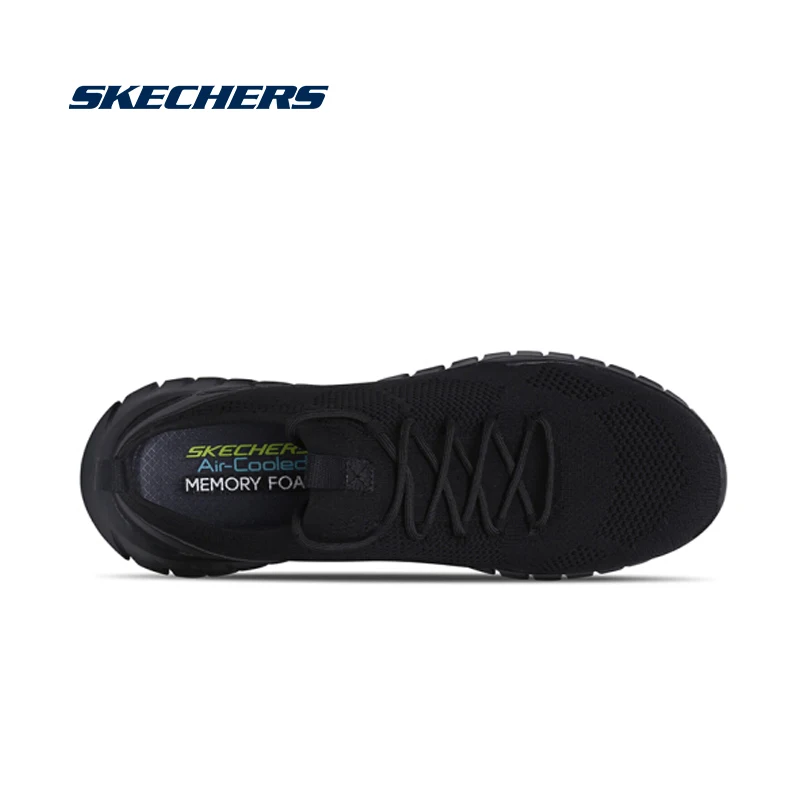 Skechers/сетчатая мужская повседневная обувь; спортивные легкие дышащие Прогулочные кроссовки; мужские теннисные кроссовки на шнуровке; feminino Zapatos; 52820-BBK