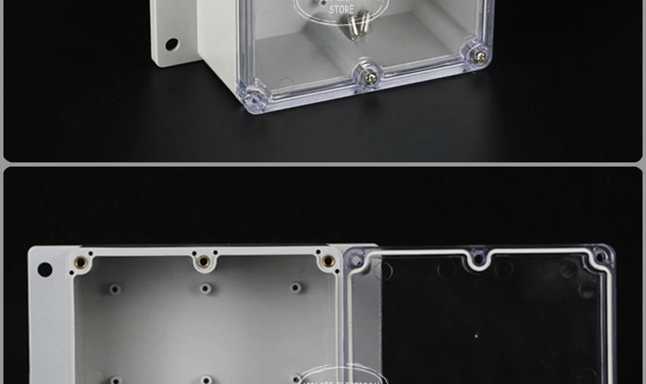 120*81*65mmIP65 прозрачный водонепроницаемый пластиковый чехол ABS/PC распределительная коробка электрический блок выключателей с фиксированной установкой серый