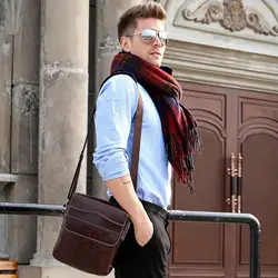 Men's Shoulder Bag Leather Retro Men's Shoulder Cross-body Bag Top Layer Cowhide Men's Bag Cross-body Bag