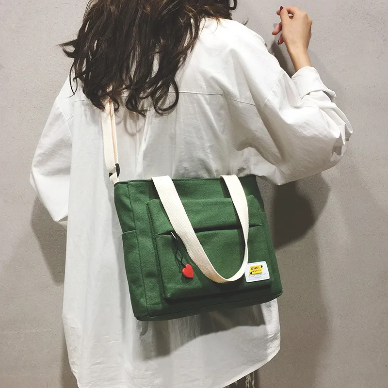 

2020 New Women's Bag Korean Canvas Messenger Bag Bag Student Casual Bag Shoulder Bag Crossbody Bags for Women