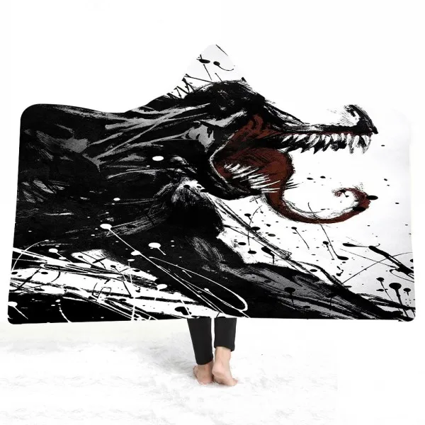 Color-2 Пледы с капюшоном Venom, Мстители, серия, супер герой, шерпа, Коралловое одеяло для детей, одеяло из микрофибры, носимое плюшевое одеяло - Цвет: Color-2