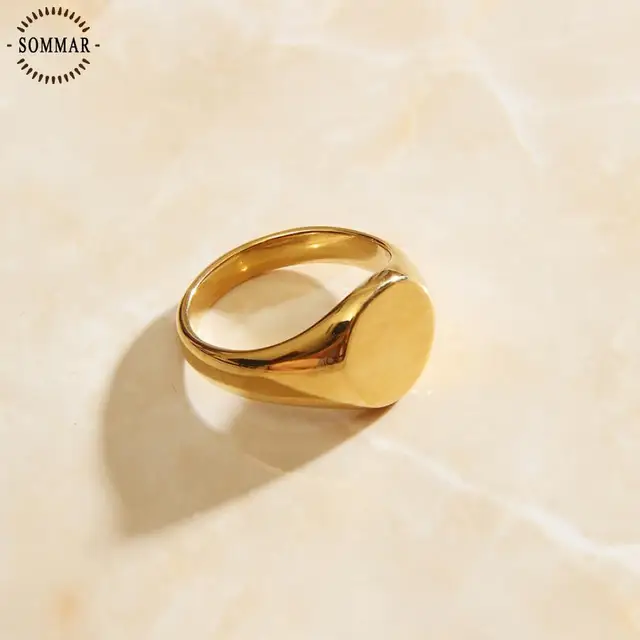 SOMMAR Fashion jewellery charms Gold color size 6 7 8 Girlfriend wedding rings Geometric Circular opal floating charms MNSR894-A