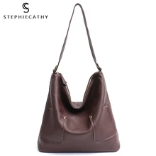 SC натуральная кожа Брендовые женские сумки на плечо женские большие повседневные Ретро хобо из воловьей кожи женская большая сумочка с карманами Повседневная сумка-мессенджер