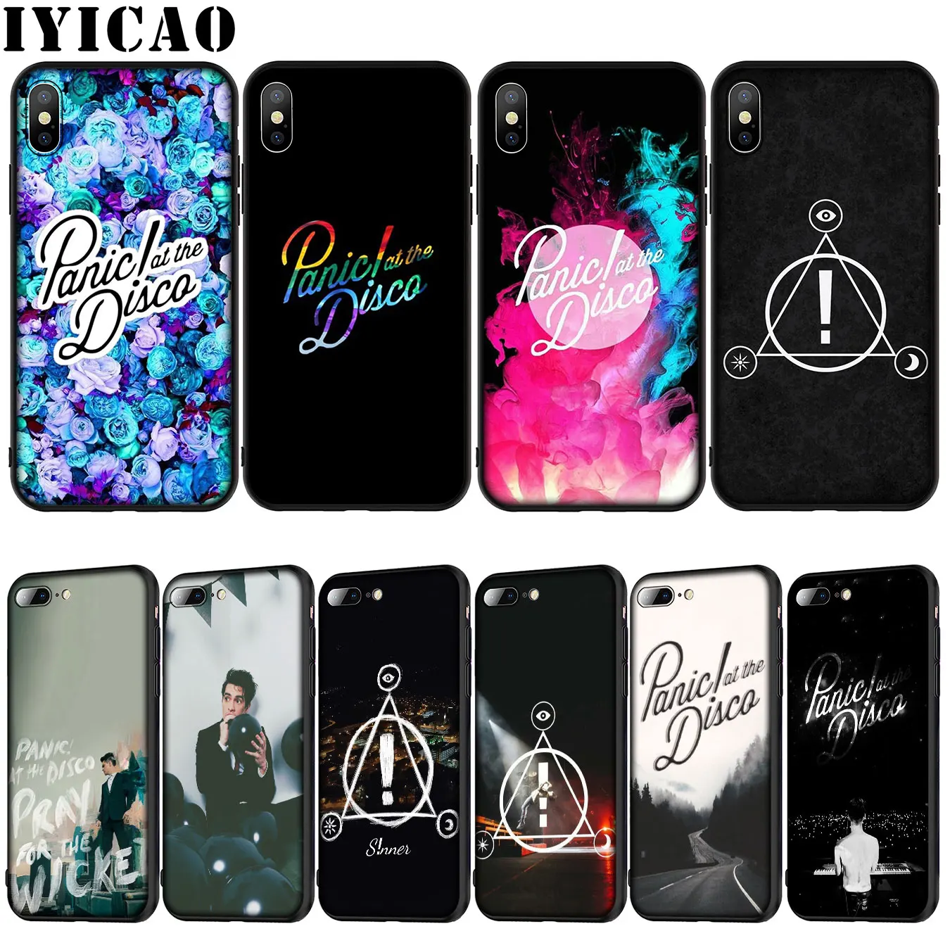 IYICAO Panic At The Disco Мягкий силиконовый чехол для iPhone 12 мини XR X XS 11 Pro Max 10 6 6S 7 8 plus 5S SE