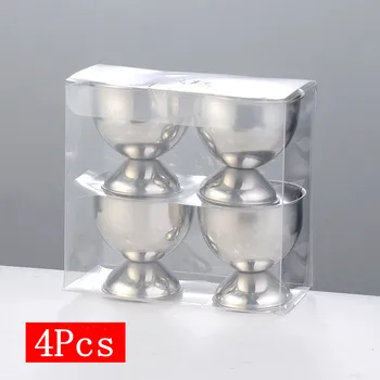 4Pcs Stainless Steel Boiled Egg Cup Stand Rack Eggs Holder Caviar Cup Breakfast Supplies Kitchen Cooking Tool 4 4Pcs Stainless Steel Boiled Egg Cup Stand Rack Eggs Holder Caviar Cup Breakfast Supplies Kitchen Cooking Tool