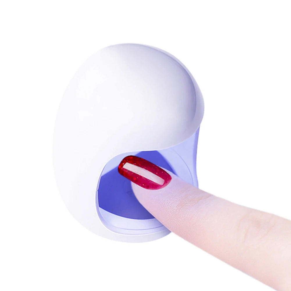 3W USB мини-лампа для ногтей портативная УФ светодиодная лампа для фотополимеризации 30s быстрая сушка отверждения света для гель-лака - Цвет: Белый