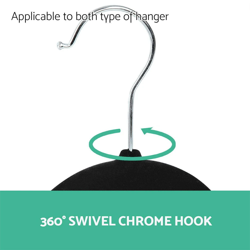 10pcs Pile Coating Fixation Space Saving Multifunction Non Slip Hangers Anti Slip Clothes Rack Durable Home Arched Swivel Hook