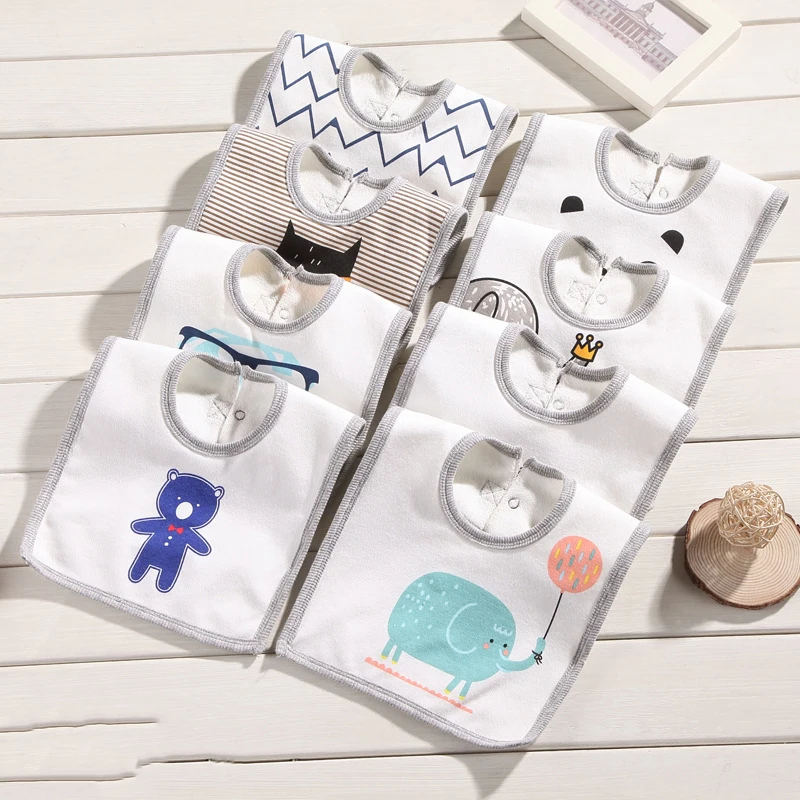 

Baby Square Bibs Cute Cartoon Pattern Toddler Baby Waterproof Saliva Towel Cotton Fit 0-3T Infant Burp Cloths Feeding Wholesale