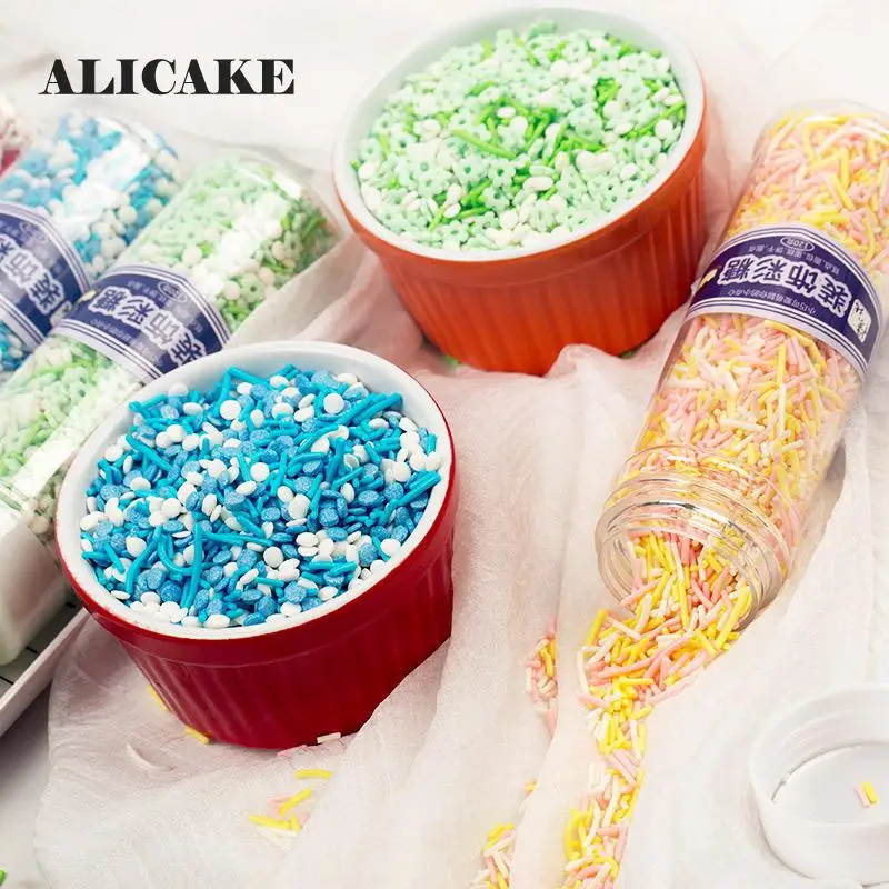 120g Edible Sprinkles Colorful Baking Cake Decoration Tools Sugar Food Coloring Sprinkle Candy Baking Bakery Pastry Tools