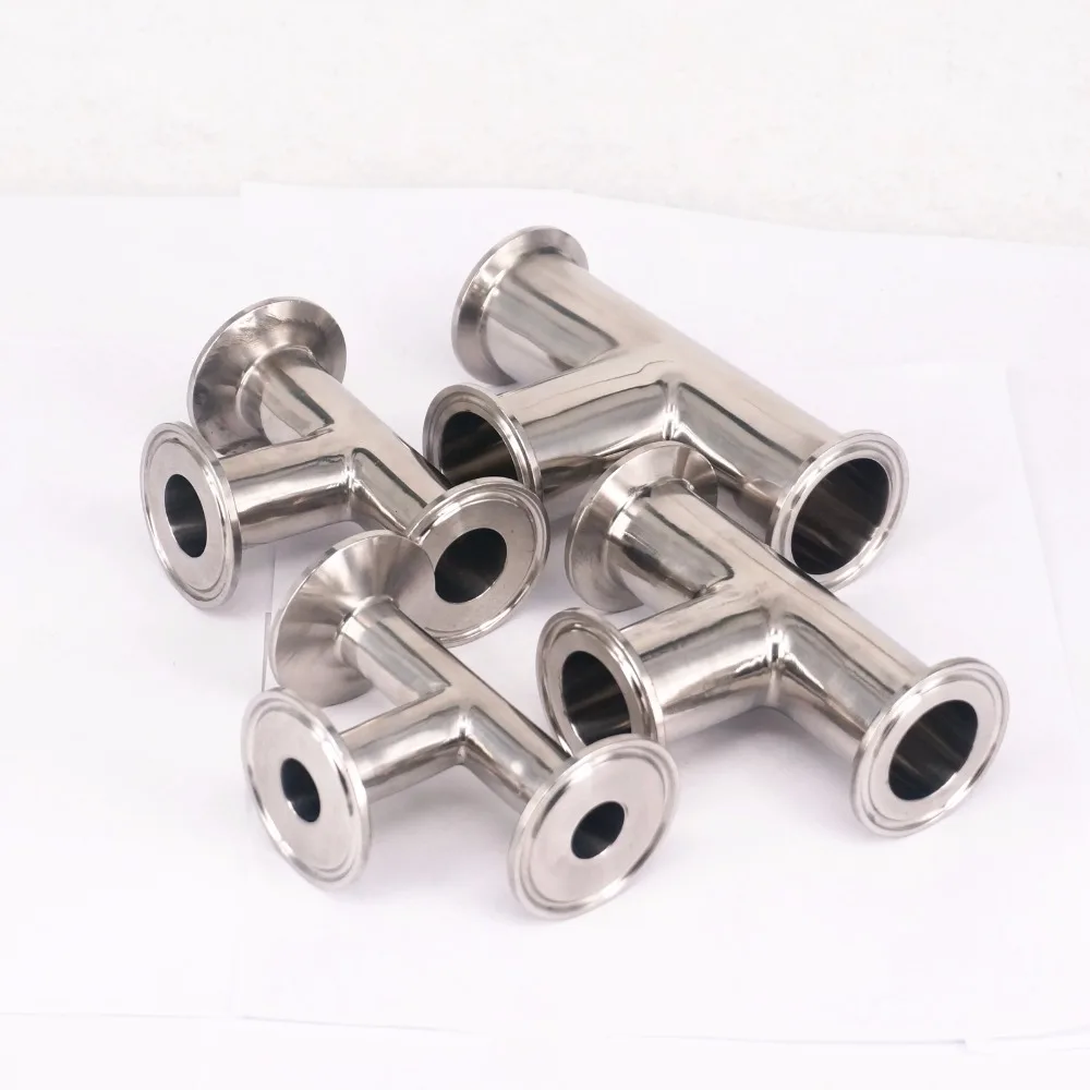 

Tube O/D 12.7-108mm Ferrule O/D 25.4/50.5/64/77.5/89/106/119mm Tri Clamp Equal Tee 304 Stainless Sanitary Pipe Fitting Brew Beer