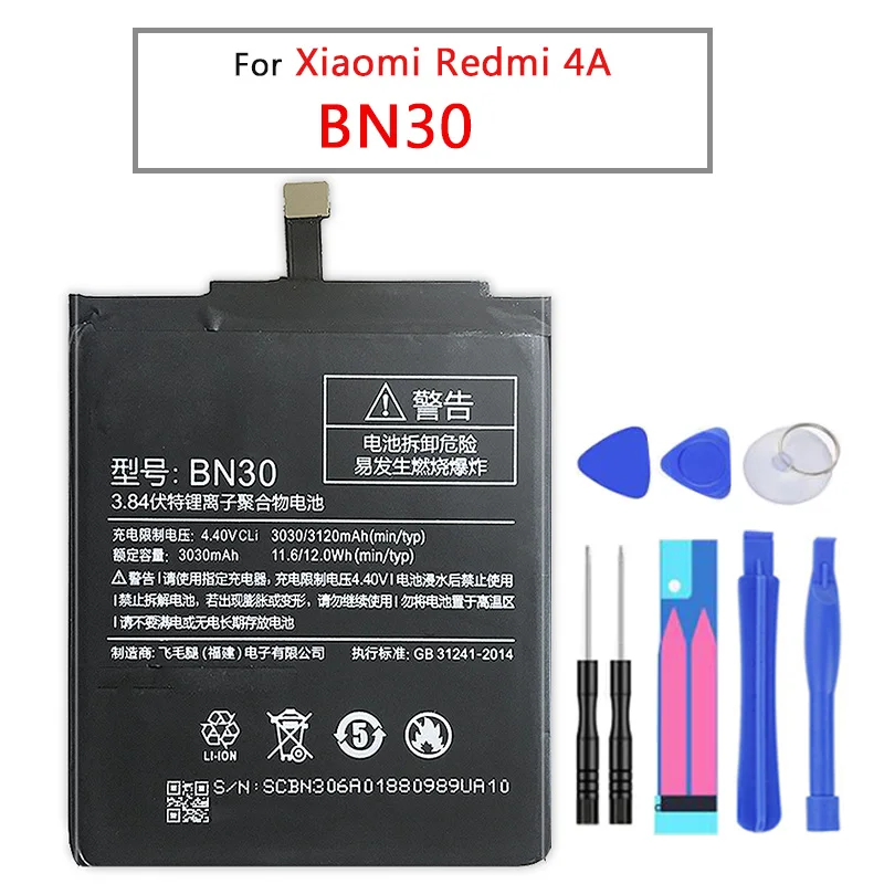 100% Новинка для Xiaomi BN30 Bn30 батарея Redmi 4A Redrice Hongmi литий-полимерная Замена Bateria