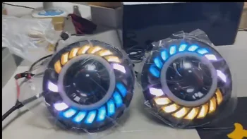 

For Jeep wrangler JK 2007-2017 Headlight 7 inch lamp RGB colorful J922 Lantsun