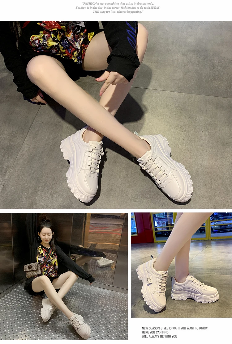 Новые стильные женские кроссовки на высоком каблуке, громоздкие кроссовки, женские дышащие спортивные Прогулочные кроссовки на платформе для девушек и Пап