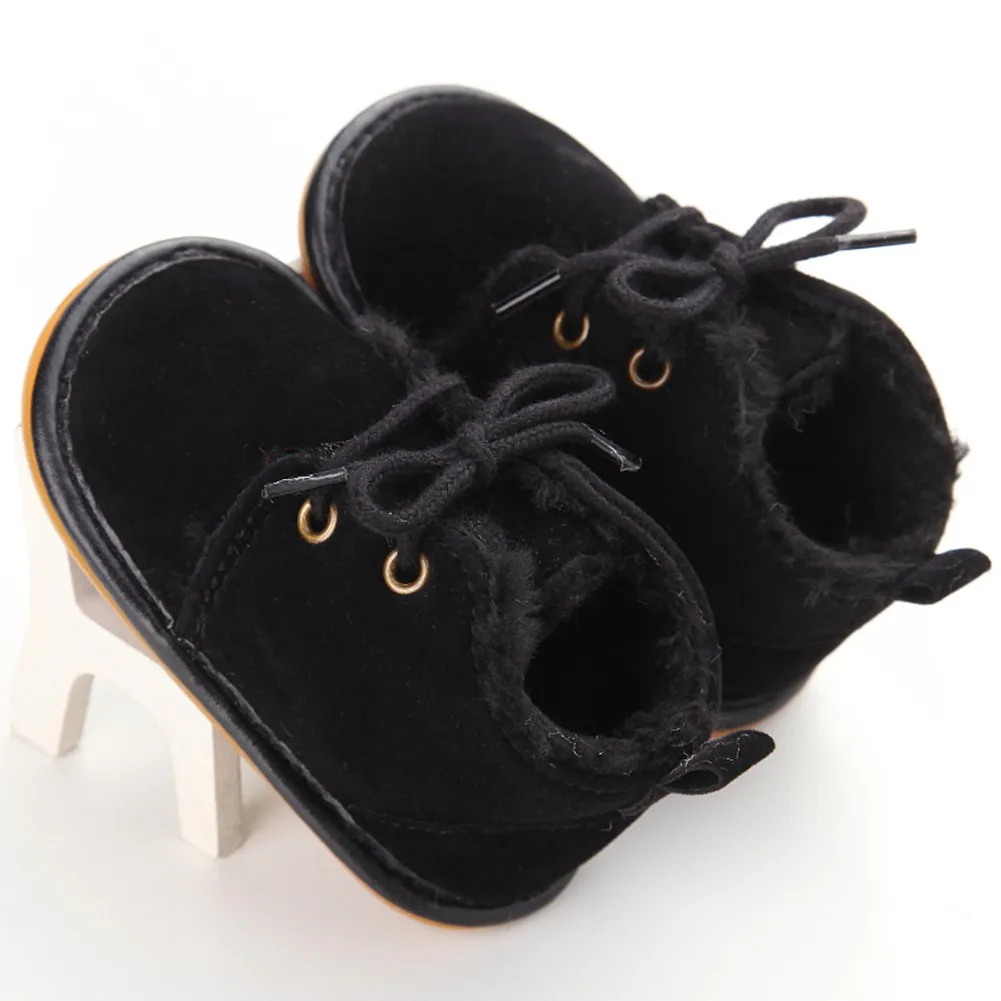 Pudcoco/Обувь для маленьких девочек; мягкая подошва для кроватки; обувь для новорожденных; сезон осень-зима; зимние ботинки
