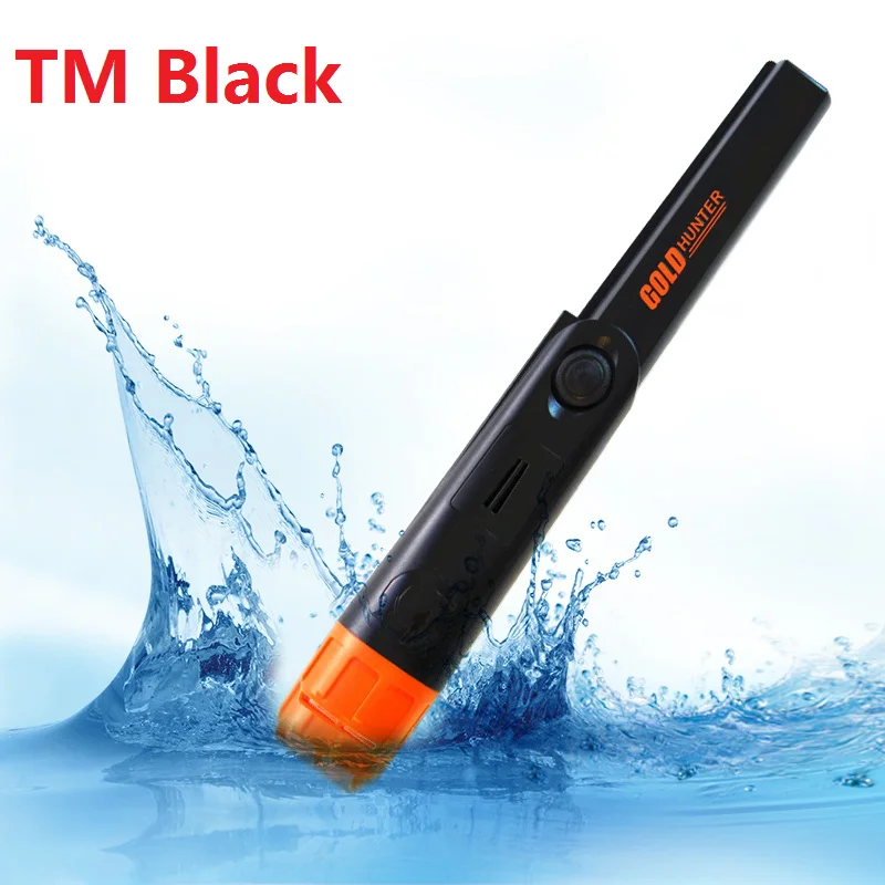 TM Black Gold Hunter ip68 waterproof pin pointer underground gold metal detector pulse induction metal detector - Цвет: TM Black