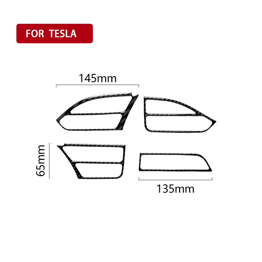Замена для Tesla модель S центральная консоль вентиляционное отверстие рамка Крышка приборной панели воздушный выход углеродное волокно Отделка Декор