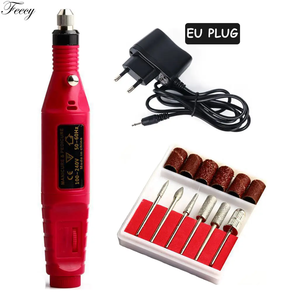 808 EU Plug Электрические сверла для ногтей, педикюрная машина для ногтей, набор сверл, профессиональная шлифовальная пилка для ногтей, пилка, маникюрная машинка, аксессуары - Цвет: 808 EU Plug