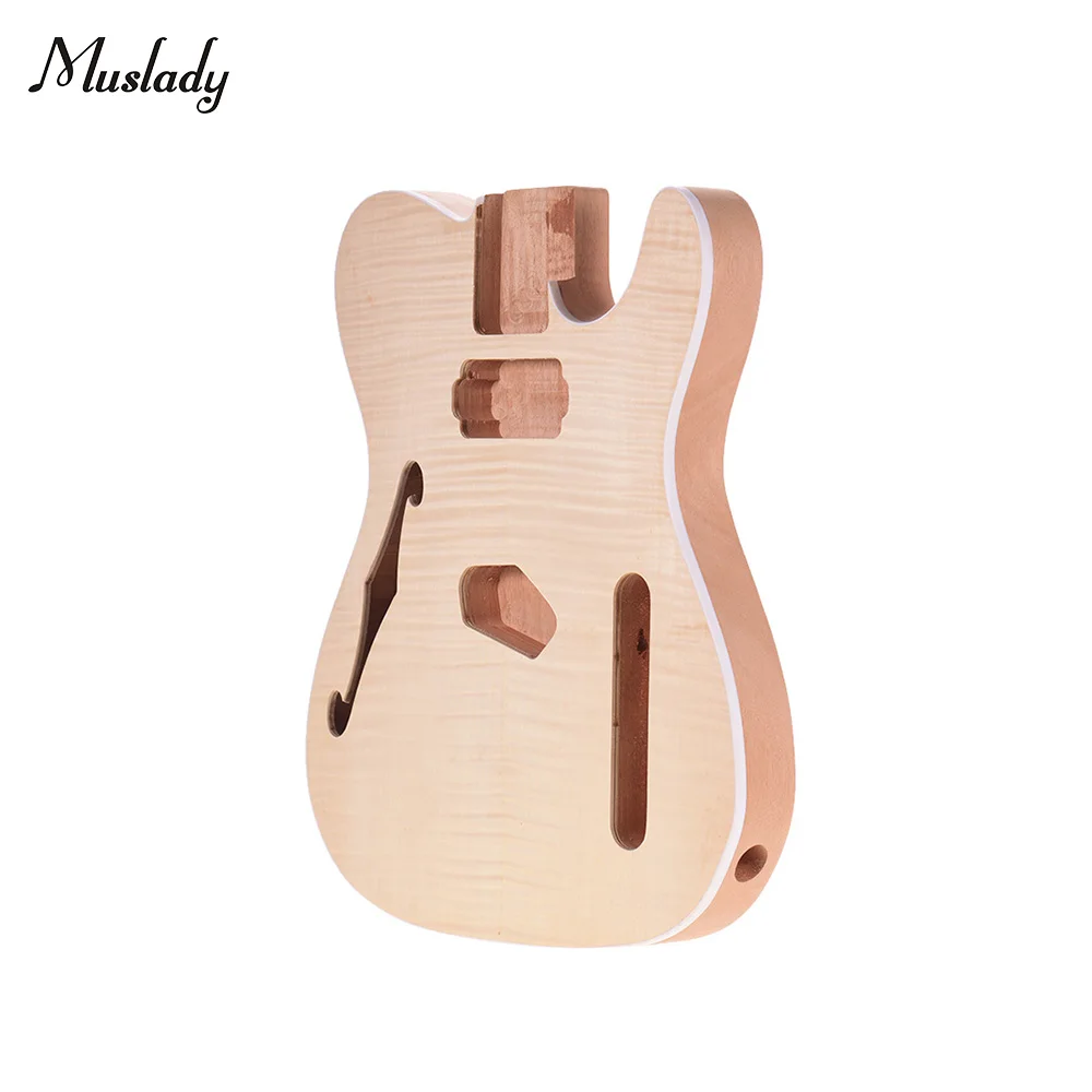 Muslady незавершенный DIY корпус гитары Клен корпус из красного дерева пустой корпус гитары для теле Стиль электрогитары diy части