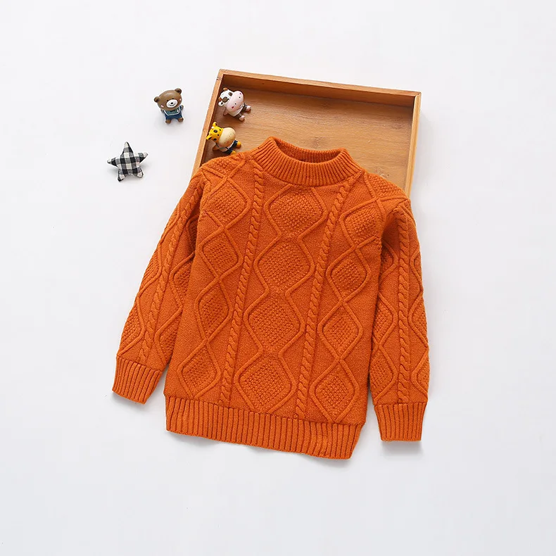 Autumn New Arrival Girls Fashion Warm Fleece Sweaters Kids Candy Color Sweaters Sweater Girls