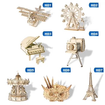 

3D DIY Craft Ferris Wheel Puzzle Game Wooden Model Building Kits Popular Educational Toys Gifts for Children Adult TG