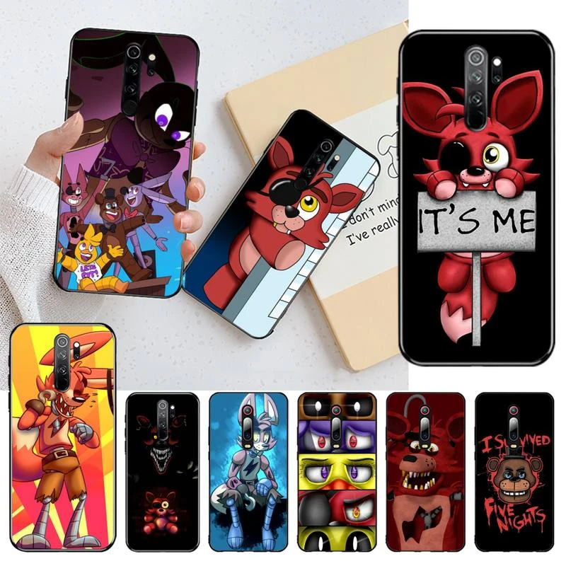 case for xiaomi Cartoon Fox Fnaf Plush Foxy Phone Case for Redmi 9A 8A 7 6 6A Note 9 8 8T Pro Max Redmi 9 K20 K30 Pro xiaomi leather case custom