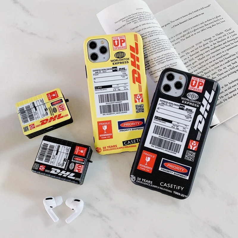 Auriculares Dhl Express Airpods Carcasa Cuadrada Airpods De Auriculares Dhl Express Airpods Carcasa Cuadrada Airpods De