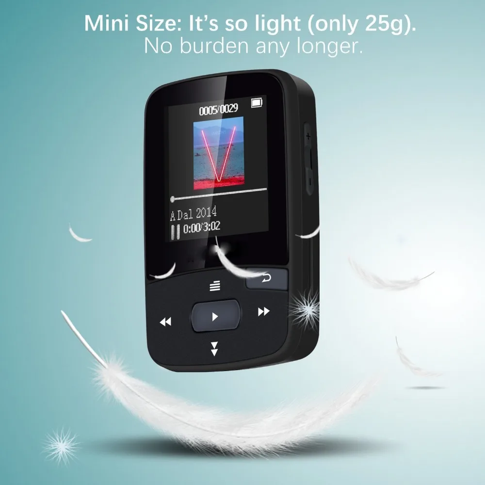 mp3 player para a execução do esporte