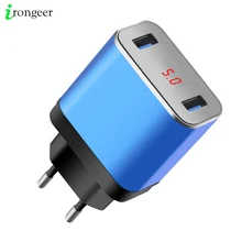 Универсальный двойной USB зарядное устройство светодиодный дисплей Быстрая зарядка для huawei mate 30 Pro планшет путешествия USB настенный адаптер зарядное устройство для мобильного телефона