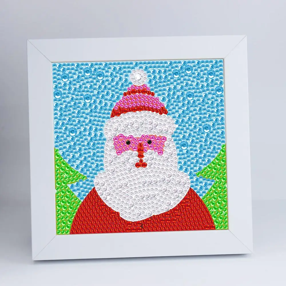 

Santa Claus 5d DIY Diamond Painting Kits Cross Stitch With Frame Diamond Embroidery Picture Of Rhinestone Home Decor