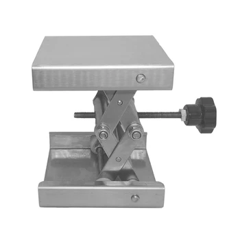 

Hot Stainless Steel Mini Stable Lab Stand Manual Lift Riser Lifter Laboratory Lifting Platform