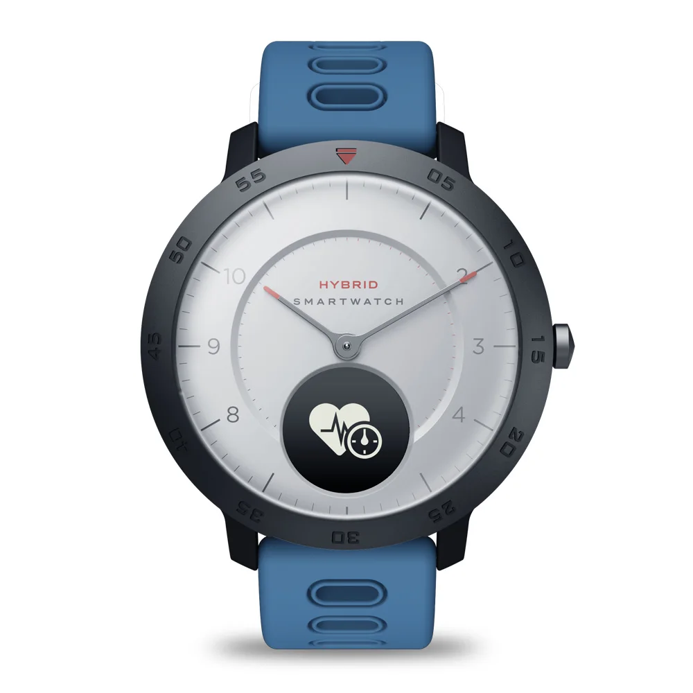 Blue Гибридный модные часы Smart Watch Для мужчин's и Для женщин Водонепроницаемый Bluetooth спортивные часы сердечного ритма крови Давление монитор спортивный трекер - Цвет: Blue