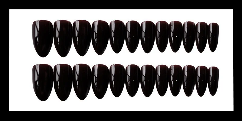 24 шт./компл. средние длинные шпильки Ложные Nais предварительно дизайн Европейский телесный розовый винный красный накладные ногти искусство искусственные поддельные ногти с клеем