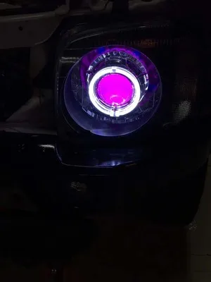 Красочные Угловые глаза лампа для Suzuki Jimny с красочным световым кольцом светодиодные линзы головной свет 4x4 внедорожные аксессуары