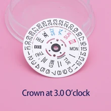 

Black/White Seiko NH35 NH36 Movement Dial Kanji Movement Wheel Date at 3.0/3.8 fit for NH35 Watch Case Crown at 3.0/3.8 Case