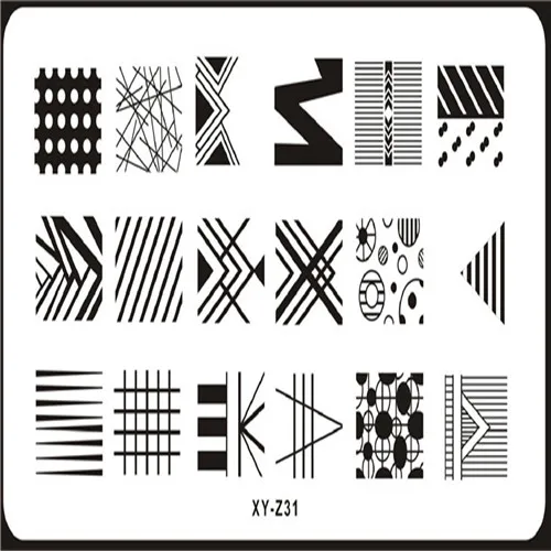 31 1 Pc Stainless Steel Fashion Patterns Nail Art Stamp Stamping Multi-designs Nail Art Image Template Stencil Nails Tools XY-Z - Цвет: 31