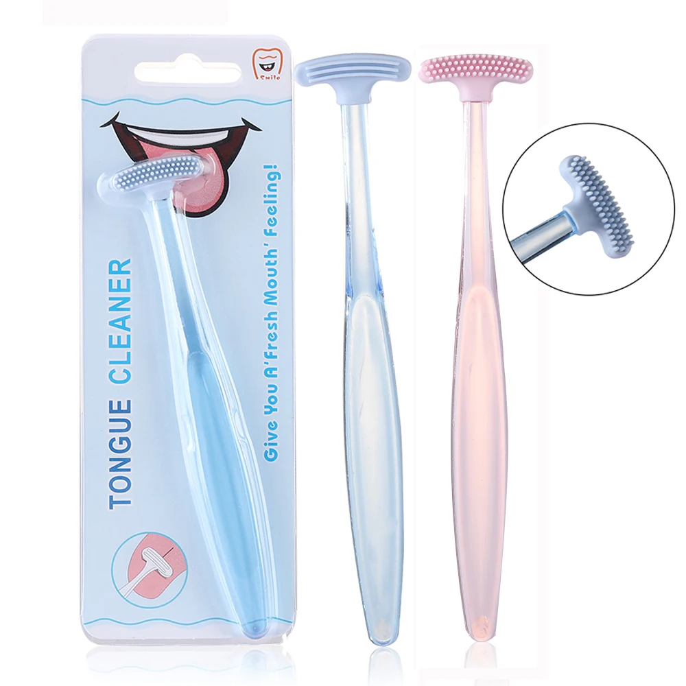 Soft Silicone Tongue Brush Cleaning the Surface of  Oral  Brushes  Scraper Cleaner Fresh Breath Health