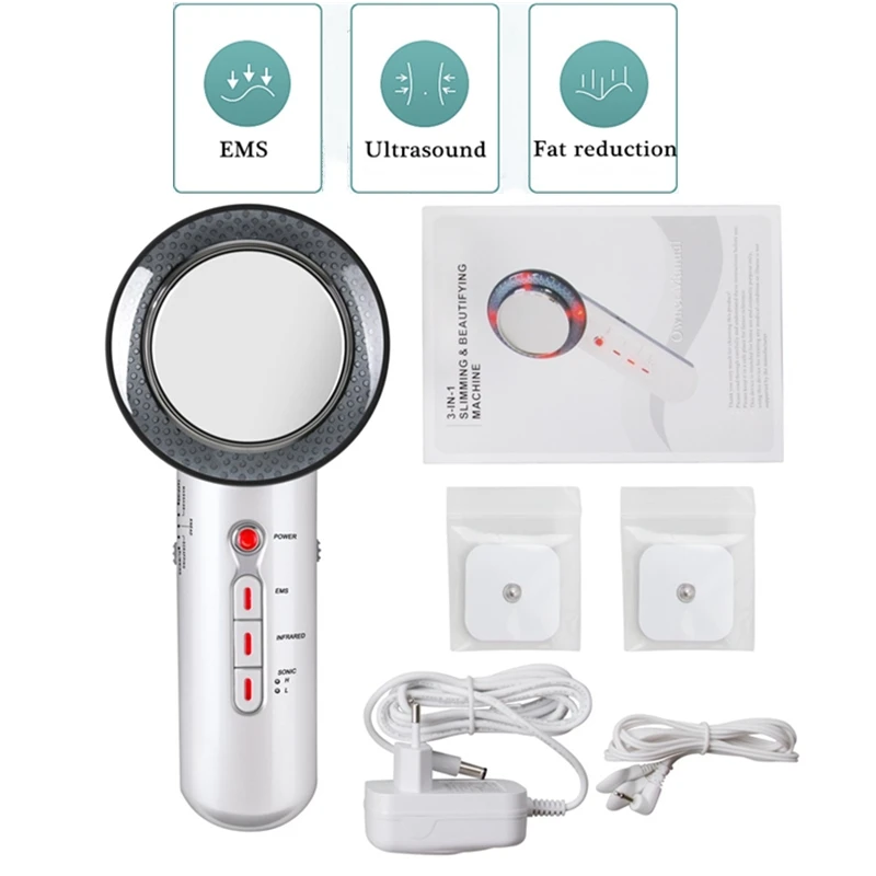 

3 in 1 Ultrasound Cavitation EMS Ultrasonic Body Slimming Massager Fat Burner Galvanic Infrared Ultrasonic Therapy dropshipping