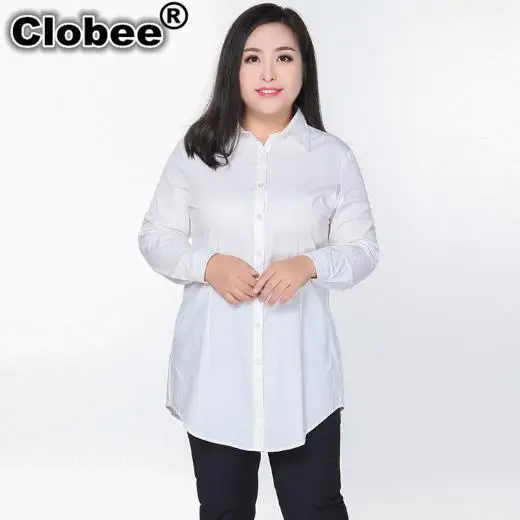 Ropa, женские блузы, рубашки, лето, 2XL-9XL размера плюс, с длинным рукавом, женские рубашки, хлопок, лен, длинная туника, рубашка для женщин M291