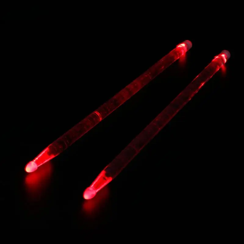 OOTDTY 5A Acrylic Luminous Drum Stick Dark Stage Performance Noctilucent Jazz Drumstick
