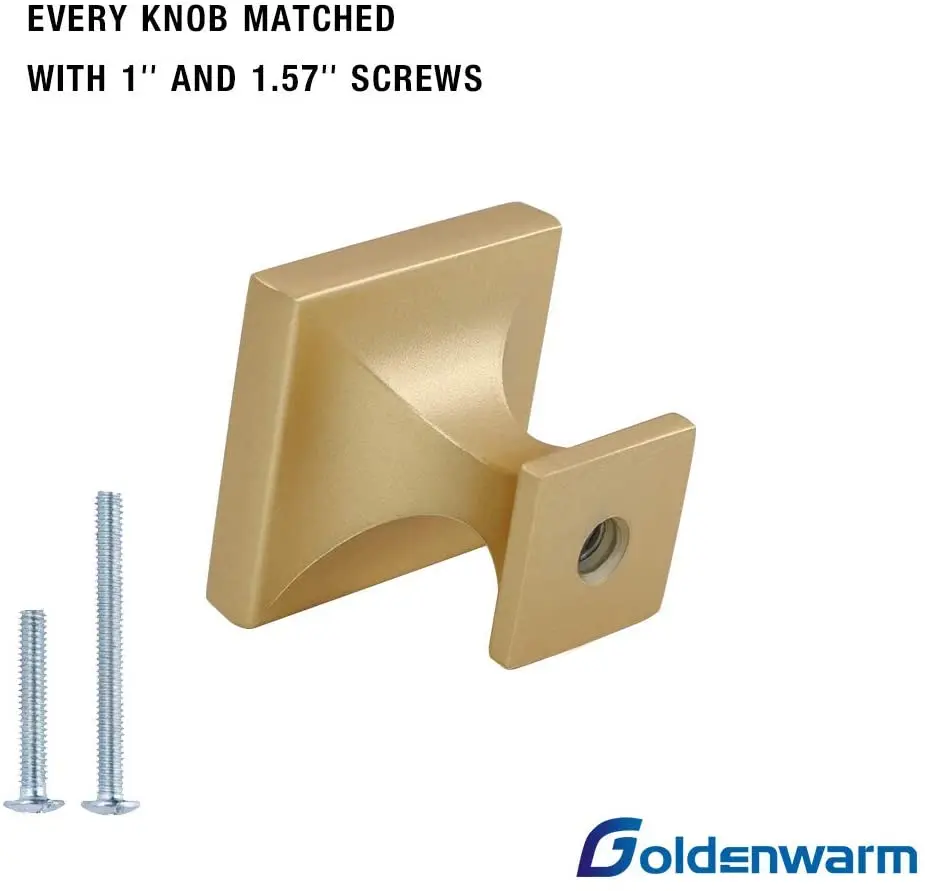 Goldenwarm ручки для дверей шкафов золотистого цвета комода ящика матовая Латунь
