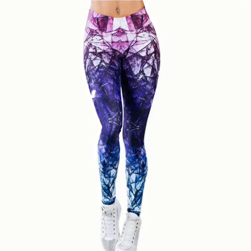 Леггинсы женские спортивные штаны спортивные колготки полосатая одежда для бега женские S-XL Леггинсы для йоги Бесшовные Брюки для фитнеса тренировочные колготки - Цвет: 7114 Multiple