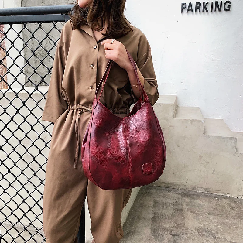 DCRYWRX Handbag Fashion Single Shoulder Diagonal Bag PU Leather Vintage Hobo Handbags Shoulder Bags Large Capacity Personality Handbag DCRYWRX Handbag Fashion Single Shoulder Diagonal Bag PU Leather Vintage Hobo Handbags Shoulder Bags Large Capacity Personality Handbag