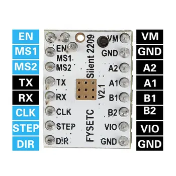 

1Set TMC2209V2.1 Stepping Motor Driver Mute 256 Microsteps for 3D Printer Parts