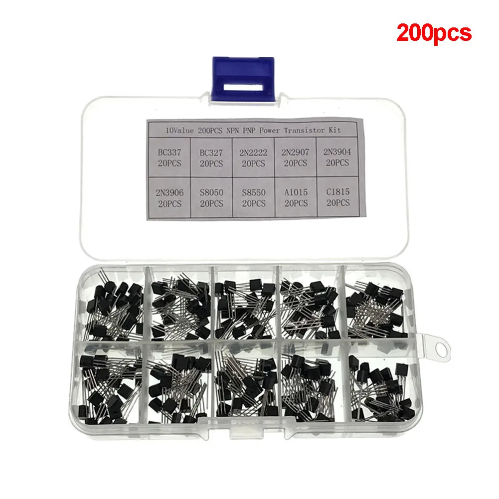 

Assortment Kit 10 Value 10 Value Electrical Supplies PNP/NPN In Assortment Box Electronic Components Assortment Kit Tool Parts