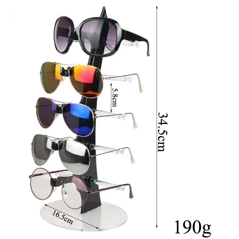 Fashio 5 Layers Eyeglasses Show Sunglasses Holder Glasses Display Storage Stand Rack Shelf Black/Pink/Blue/Transparent Wholesale factory price multi layers sun glasses natural wooden display eyeglasses stands shelf glasses holder worked great assemblable