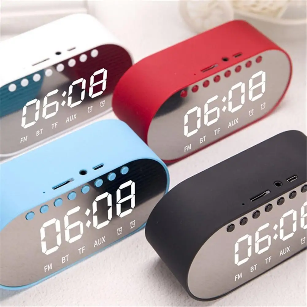 LED Alarm Clock Radio Digital Clock Wireless Bluetooth Speakers Support Dual Alarm Clock/ FM Radio/ AUX in/ TF Card/ Flash Drive|Portable Speakers| - AliExpress