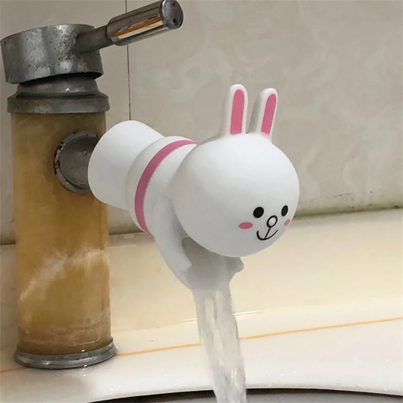 Cute Animal Faucet Extender Kids Children Help Washing Hands Sink Water Tap Extender Splash-proof Spout Extension Kids Bath Toys