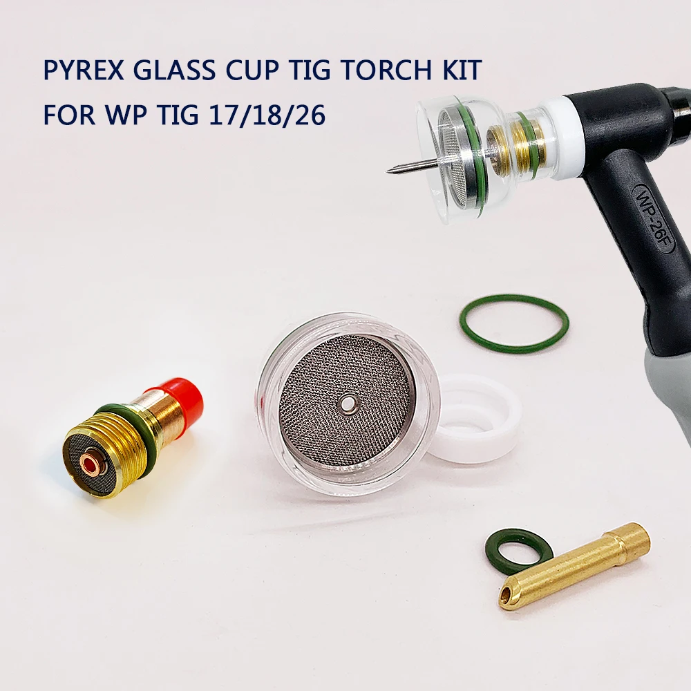 

TIG Welding Accessories Glass Cup Tig Torch Kit For WP TIG 17/18/26 2.4mm