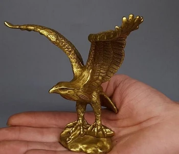

ymying 1018++++++Chinese brass hand-carved fine eagle statue