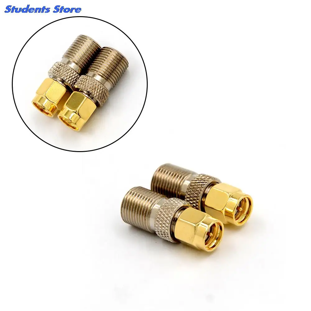 1Pcs F Type Female Jack To SMA Male Plug Straight RF Coaxial Adapter Connector Convertor Gold Tone | Электроника